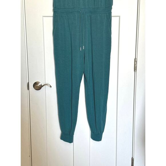 Athleta Balance Soft Tencel Jumpsuit Women's L/P Green Jogger - Picture 7 of 10